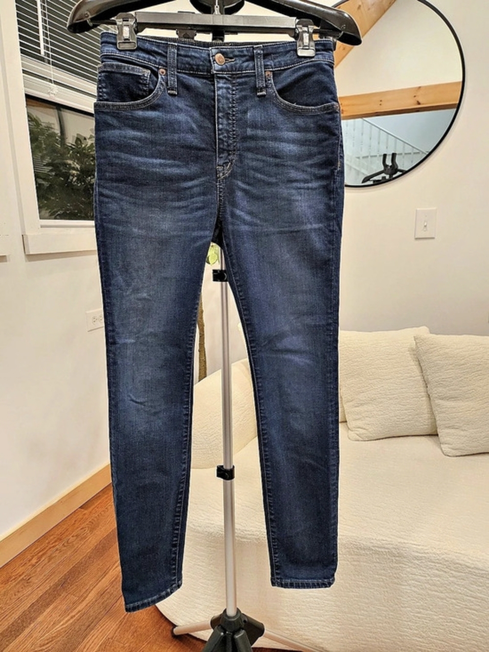 Madewell High-Rise Skinny Jeans in Blue Waist 27